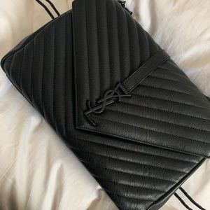 Ysl black collage handbag size large